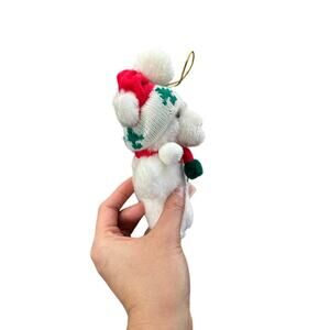 VTG Fairview Christmas Polar Bear Ornament scarf and‎ hat